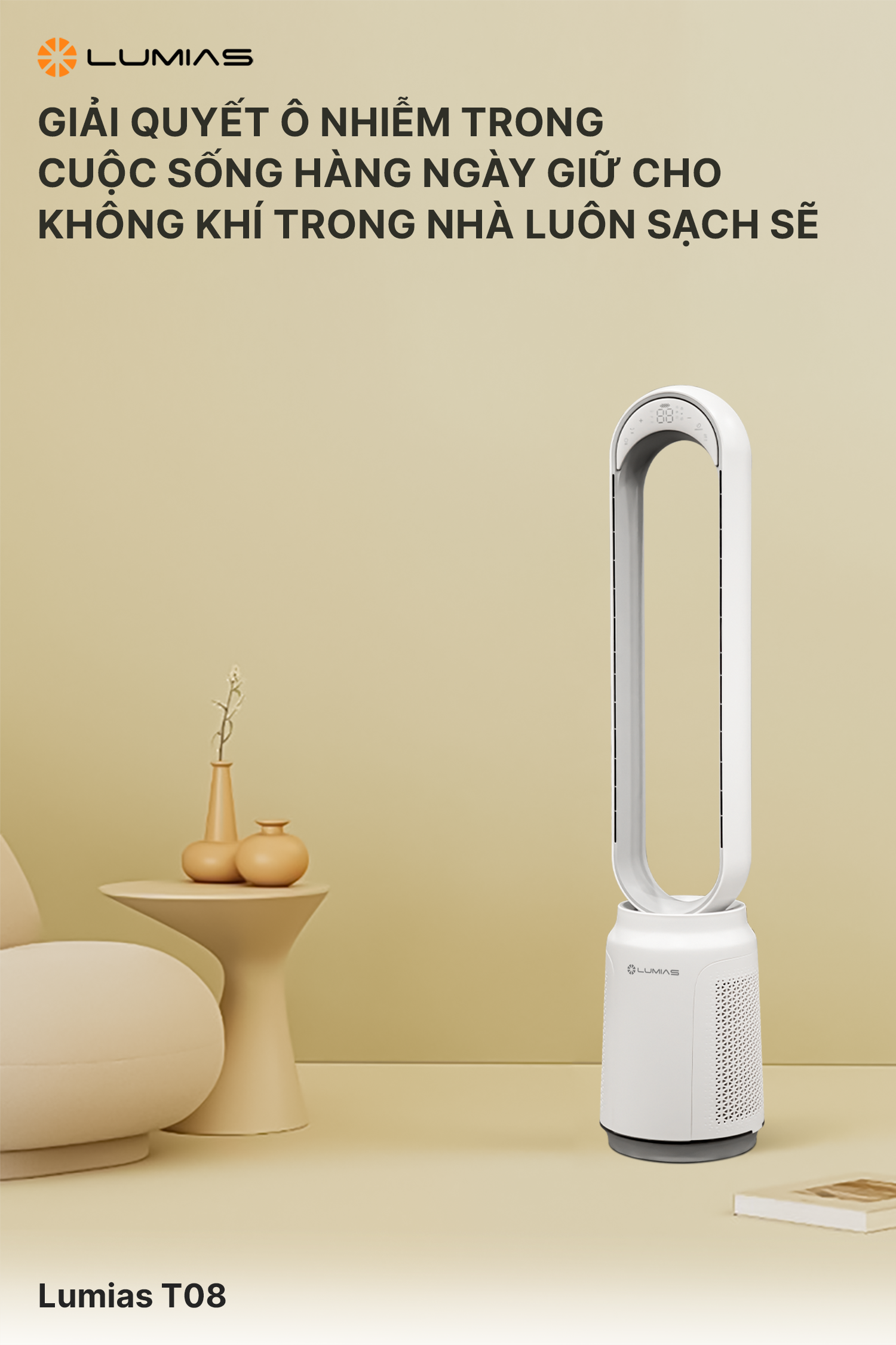 Đặc điểm quạt không cánh Lumias T08