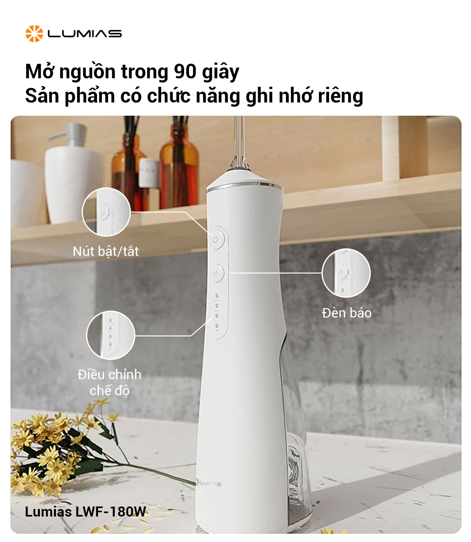 Máy tăm nước Lumias LWF-180W
