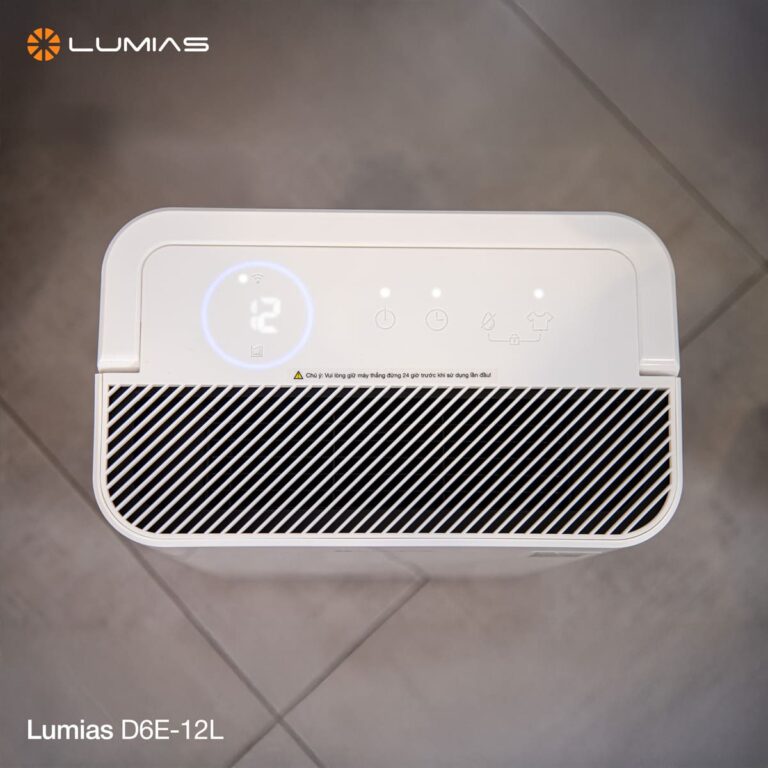 Máy hút ẩm 12L Lumias D6E-12L bảng điều chỉnh