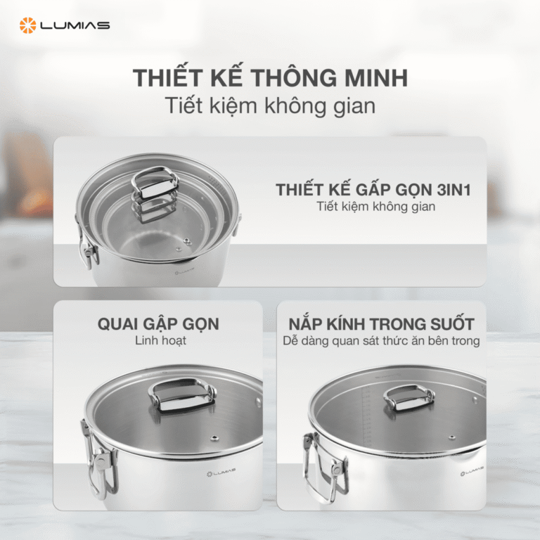 Lumias NOVA Cookware thiết kế thông minh