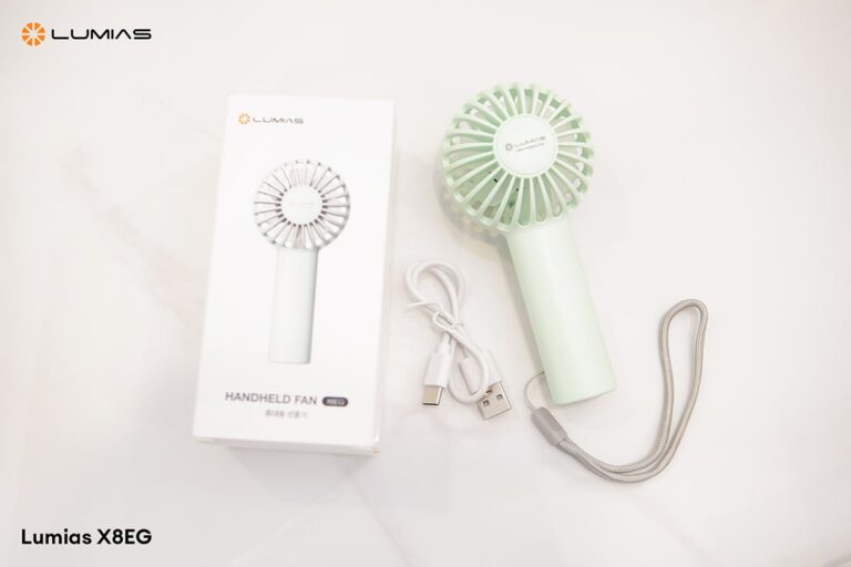 Quạt tích điện cầm tay Lumias X8E dây cắm sạc