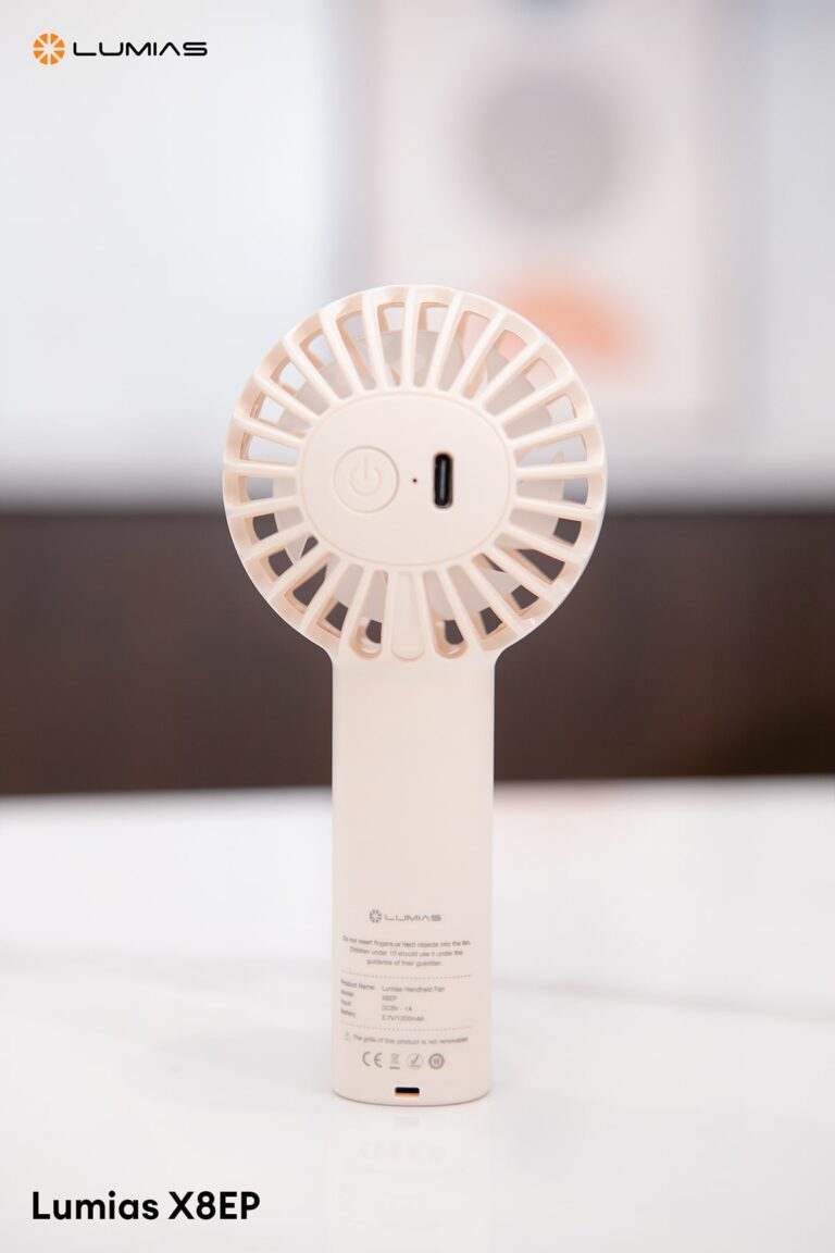 Quạt tích điện cầm tay Lumias X8E màu hồng